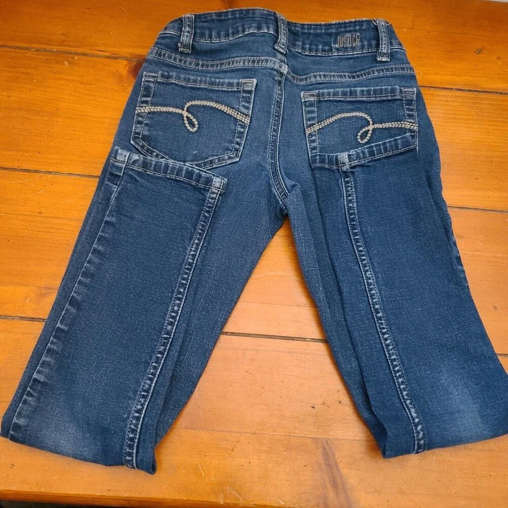 Justice Girls Mid Rise Super Skinny Jeans Size 8